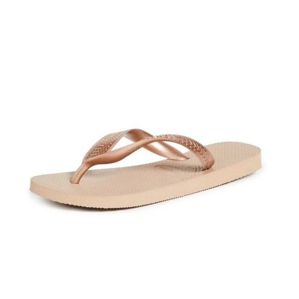 Havaianas Women's Top Tiras Flip Flops Rose Gold 9-10